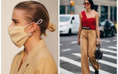 Стритстайл с Недели моды в Нью-Йорке: маски, минимализм и украшения из бисера (ФОТО)