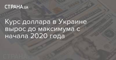 Курс доллара в Украине вырос до максимума с начала 2020 года