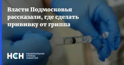 Власти Подмосковья рассказали, где сделать прививку от гриппа