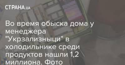 У менеджера "Укрзализныци" в холодильнике среди продуктов нашли 1,2 миллиона. Фото