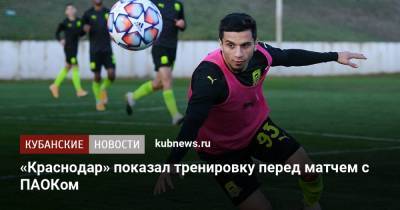 «Краснодар» показал тренировку перед матчем с ПАОКом