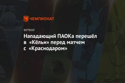 Нападающий ПАОКа перешёл в «Кёльн» перед матчем с «Краснодаром»