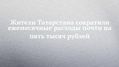 Жители Татарстана сократили ежемесячные расходы почти на пять тысяч рублей