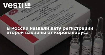 В России назвали дату регистрации второй вакцины от коронавируса
