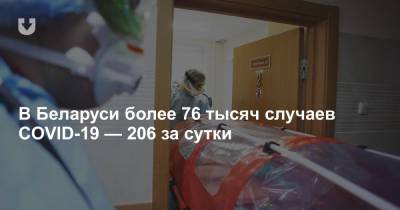 В Беларуси более 76 тысяч случаев COVID-19 — 206 за сутки