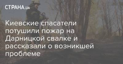 Киевские спасатели потушили пожар на Дарницкой свалке и рассказали о возникшей проблеме