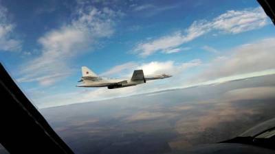 В рамках учений «Славянское братство» в небо поднялись два стратегических бомбардировщика Ту-160