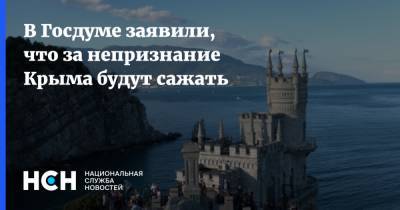 В Госдуме заявили, что за непризнание Крыма будут сажать