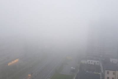 Густой туман накрыл Петербург в среду