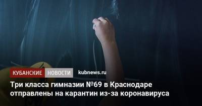Три класса гимназии №69 в Краснодаре отправлены на карантин из-за коронавируса