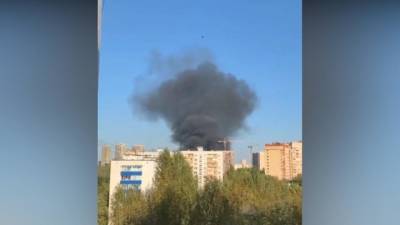 Пожар вспыхнул рядом с многоэтажками на юго-востоке Москвы