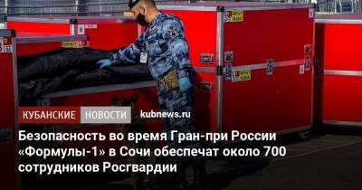 Безопасность во время Гран-при России «Формулы-1» в Сочи обеспечат около 700 сотрудников Росгвардии