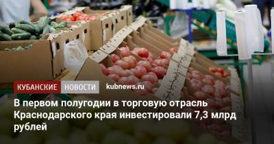 В первом полугодии в торговую отрасль Краснодарского края инвестировали 7,3 млрд рублей