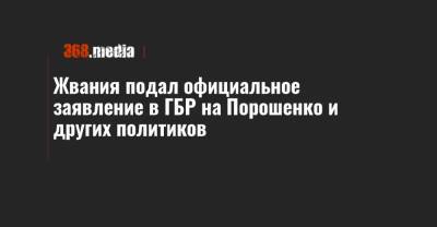 Жвания подал официальное заявление в ГБР на Порошенко и других политиков