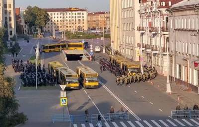 Появились кадры приготовления белорусского спецназа противостоять «большому митингу» в Минске