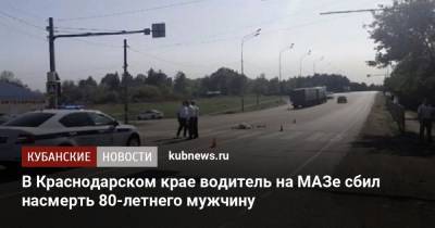 В Краснодарском крае водитель на МАЗе сбил насмерть 80-летнего мужчину