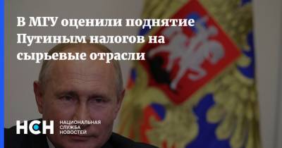 В МГУ оценили поднятие Путиным налогов на сырьевые отрасли