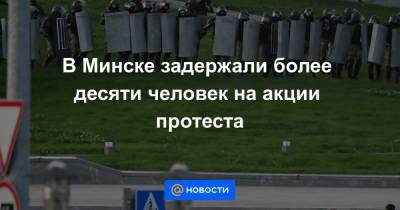 В Минске задержали более десяти человек на акции протеста