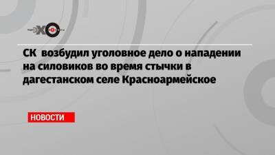 СК возбудил уголовное дело о нападении на силовиков во время стычки в дагестанском селе Красноармейское