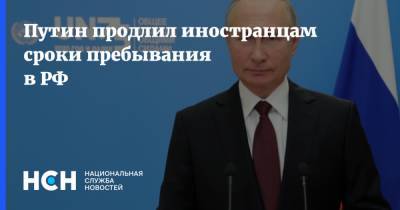 Путин продлил иностранцам сроки пребывания в РФ