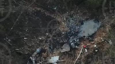 В сети появилось видео с места крушения Су-30 в Тверской области