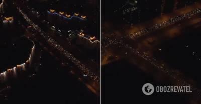 В Беларуси тысячи авто перекрыли проспект в знак протеста. Видео | Мир | OBOZREVATEL