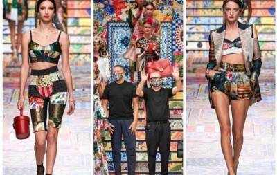Неделя моды в Милане: Dolce & Gabbana выпустили коллекцию из остатков ткани (ФОТО) - skuke.net - Италия