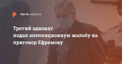 Третий адвокат подал апелляционную жалобу на приговор Ефремову