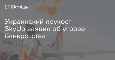 Украинский лоукост SkyUp заявил об угрозе банкротства