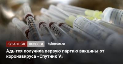 Адыгея получила первую партию вакцины от коронавируса «Спутник V»