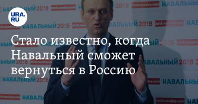 Стало известно, когда Навальный сможет вернуться в Россию