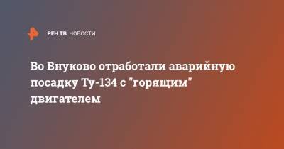 Во Внуково отработали аварийную посадку Ту-134 с "горящим" двигателем - ren.tv