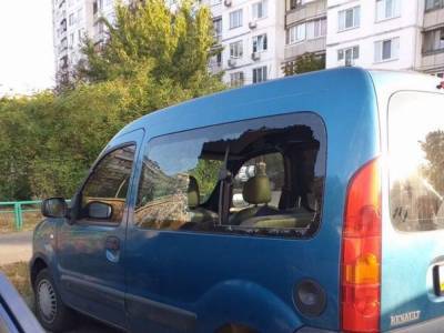 Неизвестные разгромили два авто на Лесном массиве в Киеве