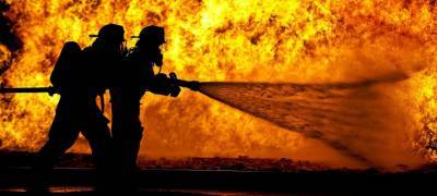 Пожарные 1,5 часа тушили загоревшееся заброшенное здание предприятия в Карелии