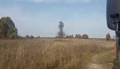 Взрыв в Смоленской области сняли на видео