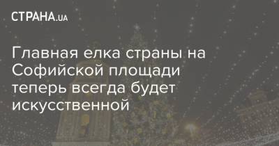 Игорь Добруцкий - Главная елка страны на Софийской площади теперь всегда будет искусственной - strana.ua - Украина - Киев