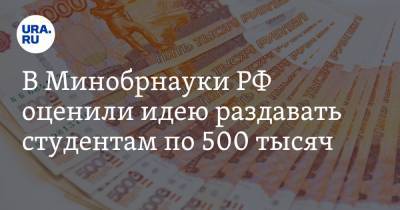 В Минобрнауки РФ оценили идею раздавать студентам по 500 тысяч