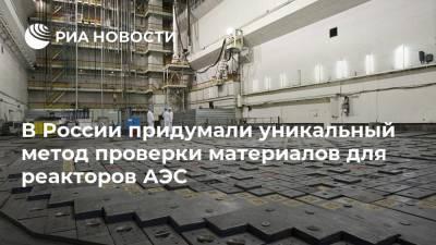 В России придумали уникальный метод проверки материалов для реакторов АЭС