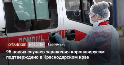 95 новых случаев заражения коронавирусом подтверждено в Краснодарском крае