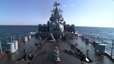 Эскадра кораблей ЧФ уничтожила воздушные цели в Черном море – видео