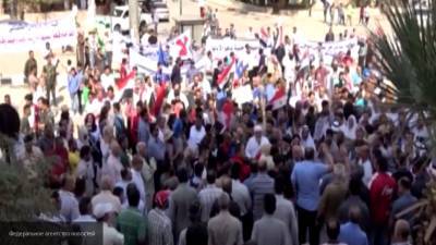 Сирийцы устроили митинг из-за произвола военных США и курдских боевиков