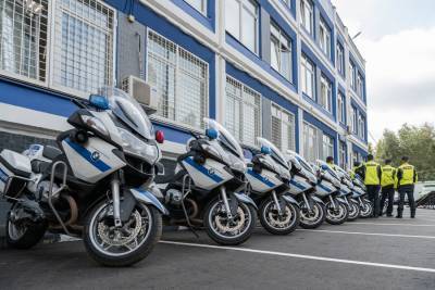70 новых мотоциклов подарили управлению ГИБДД Москвы