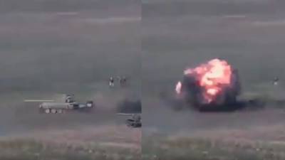 Армения показала видео поражения трех танков ВС Азербайджана