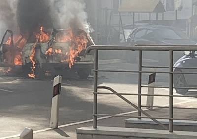 В Дашково-Песочне сгорел автомобиль