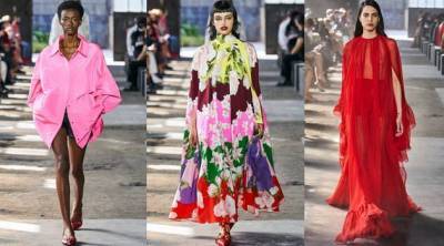 Сочные цвета, воздушные силуэты и цветочные принты в новой оптимистичной коллекции Valentino