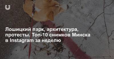Лошицкий парк, архитектура, протесты. Топ-10 снимков Минска в Instagram за неделю