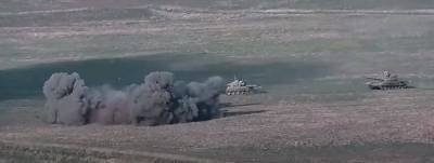 Армения показала видео уничтожения трёх танков ВС Азербайджана