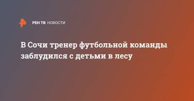 В Сочи тренер футбольной команды заблудился с детьми в лесу