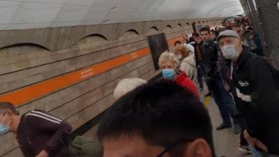 На станции метро "Достоевская" пассажир спрыгнул на пути и убежал в тоннель