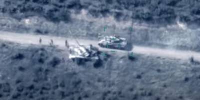 Минобороны Азербайджана показало кадры уничтожения танков армии Армении